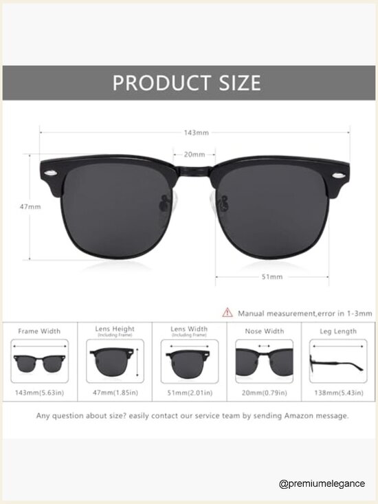 Classic Half-Frame Polarized Sunglasses for Driving Travel Outdoor main image 7
